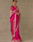 Magenta Haath Phool Saree