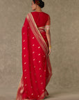 Red Haath Phool Saree
