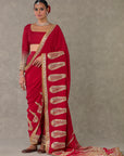 Red Son-Patti Saree