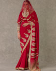 Red Son-Patti Saree