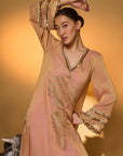 Baby Pink Moonfield Embroidered Kaftan