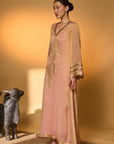 Baby Pink Moonfield Embroidered Kaftan