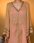 Baby Pink Moonfield Embroidered Kaftan