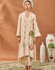 Ivory Checkers Bloom Kurta Set