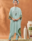 Blue Ace Of Spades Kurta Set