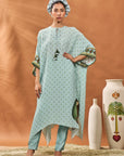 Blue Ace Of Spades Kurta Set