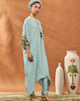 Blue Ace Of Spades Kurta Set