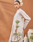 Ivory Blooming Board Tunic Set