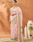 Pink Blooming Board Saree