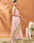 Pink Blooming Board Saree
