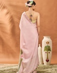 Pink Blooming Board Saree