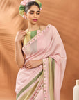 Pink Blooming Board Saree
