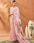 Pink Checkers Spade Bloom Saree