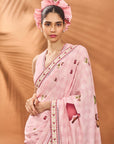 Pink Checkers Spade Bloom Saree