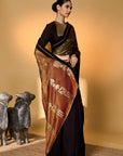 Midnight Amber Saree