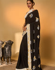 Black & White Polka All Charms Saree