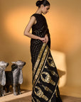 Black Tribal Mask Saree