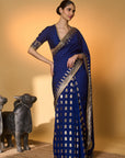 Navy Blue Amber Arches Saree