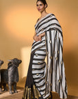 Black Stripes All Charms Saree