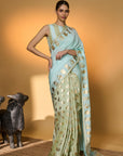 Mint And Blue All Charms Saree