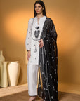 Ivory Pine-Code Kurta Set