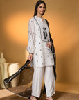 Ivory Pine-Code Kurta Set