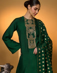 Bottle Green Kurta Set