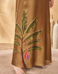 Tan Trellis Palm Kaftan