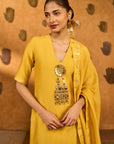 Spiced Ochre Gilded Kettle Kurta Set