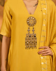 Spiced Ochre Gilded Kettle Kurta Set