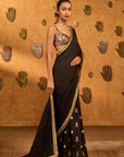 Black Wishdrop Gota Saree