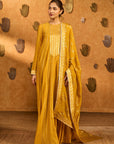 Ochre Snow Light Anarkali Set