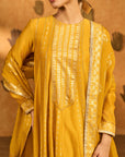 Ochre Snow Light Anarkali Set