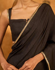 Black Stillwater Bloom Saree
