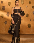 Black Stillwater Bloom Saree