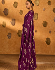 Berry Cherry Wine Saree
