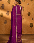 Berry Wine Zen Saree