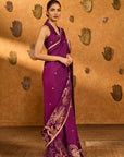 Berry Wine Zen Saree