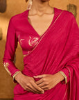 Pink Crane Dawn Saree