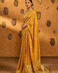Ochre Tea Blossom Saree