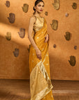 Ochre Tea Blossom Saree