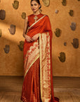 Rust Snow Light Saree