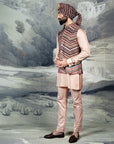 Multi-Hued Pink Nehru Jacket