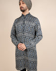 Navy Blue - Ivory Kurta
