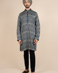 Navy Blue - Ivory Kurta