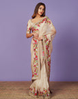 Zardozi Border Saree Set