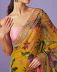 Sequins Border Saree Set
