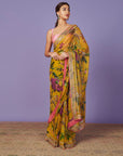 Sequins Border Saree Set