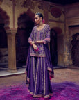 Jodha Sharara Set - Purple