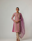Mud Mauve Multicolor Kurta With Dupatta Set
